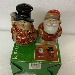 Santa & snowman salt & pepper shaker